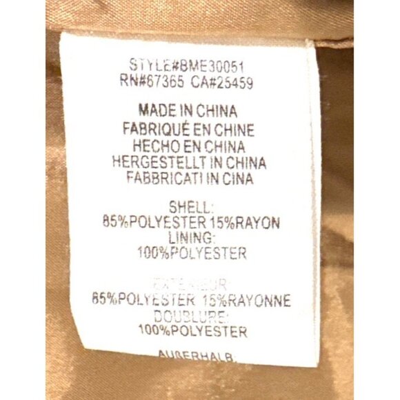 Steve Madden Womens Caroline Color block Coat Camel & Ivory Size XS - Picture 10 of 14